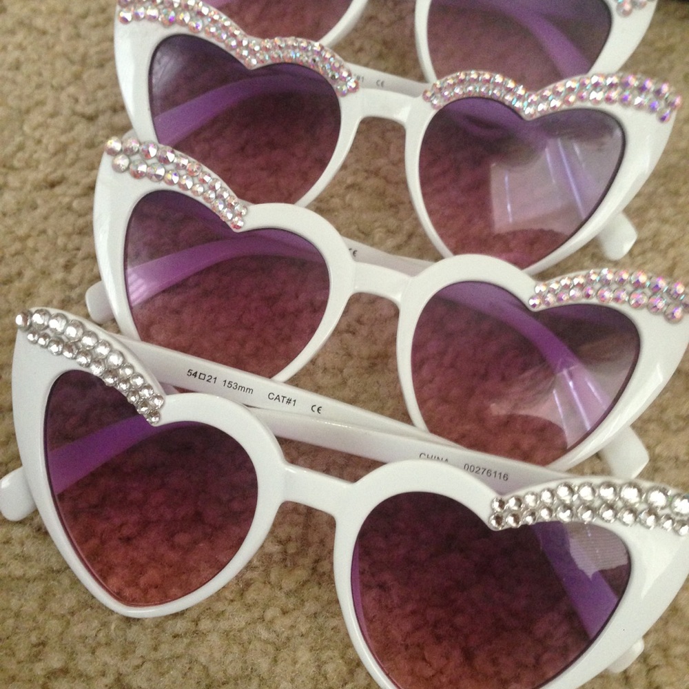 Custom made glasses w| Swarovski crystals
